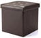 CMY Pouffe Footstool Folding Ottoman Storage Box Faux Leather Foot Rest Stool Toy Chest Shoe Bench Dressing Table Chair with Lids for Living Room