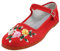 Shoes 18 Womens Cotton China Doll Mary Jane Shoes Ballerina Ballet Flats Shoes, 114 Red Emb, 4 UK