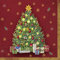 IHR Ideal Home Range - Tannenbaum Servietten FESTIVE TREE red Christbaum Geschenke Weihnachten 20 St. Lunch-Servietten 33 cm x 33 cm