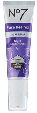 No7 Reines Retinol (1% Retinol) Nachtkonzentrat 30 ml (1 Stück) – parfümfrei