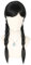 Topcosplay Lange Schwarz geflochtene Zöpfe Perücke Cosplay Perücke Kostüm Perücke für Halloween Karneval (Kinder mit Pony)
