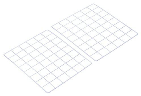 PATIKIL 2 Pack 16x12 Draht Gitter Platte für Haus Büro weiß