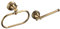 WOLIBEER Antique Brass Toilet Paper Holder, Brass Towel Ring Oval, Hand Towel Holder Bathroom Accessories Wall Mounted Vintage 2 Pieces