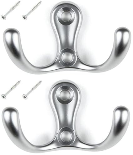 cyclingcolors 2x ganci muro metallo cromato opaco con vite mobile cucina bagno appendiabiti