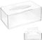 QWORK Caja De Pañuelos Acrílicos, Transparente Soporte para Pañuelos, para El Dormitorio, Baño, Sala De Estar