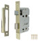 Mortice Lock Sashlock Bathroom Locks 3 Bolt Through Reversable Bath Door (Brass Plate, 76mm (3 Inch))