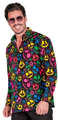 W WIDMANN MILANO Party Fashion - Halloween Hemd Herren | Langarm, Herrenhemd als Verkleidung für Halloween, Horror-Events, Karneval, Mottoparty