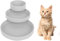 Lollanda -Futternapf für Katzen-3er Set,Silikon Futterschale,Trinkschale oval,Silikonnapf breit für Trockenfutter und Nassfutter (Grau)
