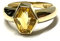 Goldring 333/- Gold Citrin Fantasieschliff Schmuckring Ring #56
