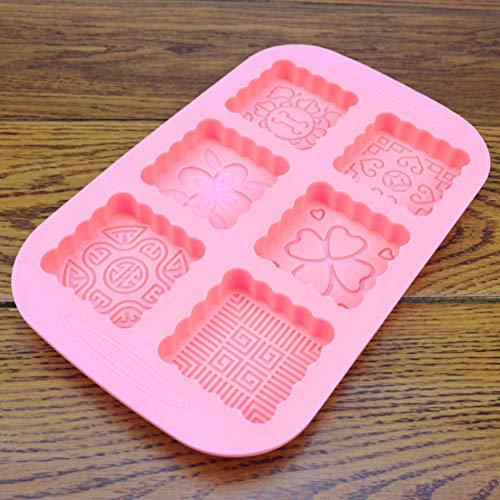 Mondkuchenform, Kekspresse, Lebensmittelechtes Silikon, Rosa Mondkuchenform, Presse mit Schönem Muster für die Herstellung von Mondkuchen, Seife, Schokolade