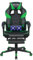 PULUOMIS Video Gaming Chair Massage for Adults with Footrest Computer Desk Chair PU Leather 150° Reclining High Back Support Office chair for Home with Headrest Lumbar Pillow, Green
