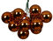 Weihnachtskugeln am Draht Glas 2cm x 12 Stück Spiegelbeeren glänzend - kleine Dekokugeln - Christbaumschmuck & Weihnachtsdeko - Warm Orange