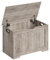 VASAGLE Schuhbank, Sitzbank mit Stauraum, Sitztruhe, 2 Sicherheitsscharniere, Aufbewahrungsschrank, Landhausstil, 40 x 76 x 48 cm, für Flur, Schlafzimmer, Wohnzimmer, Greige meliert LHS011K01