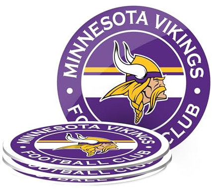 Minnesota Vikings NFL 4er Set Untersetzer Coaster Set Bierdeckel