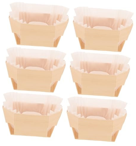 Cabilock Brotkasten-set Aus Holz Pc-backformen Antihaftbeschichtet Toast Für Kuchen Muffins Leicht Zu Reinigen