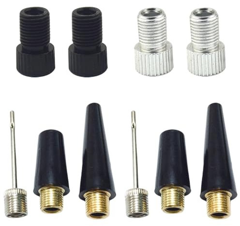 10-Pack Multi-Sport Inflation Set,bike pump adaptor, ball pump with needle,Air Pump Needles + Bike Valve Adapters Ideal for Basketball, Soccer, Volleyball, Biking, Swimming, & Home Workouts