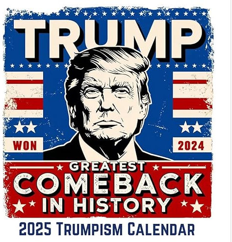 Trump-Kalender 2025, 12 Monate, lustige Memes und Cartoons