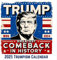 Trump-Kalender 2025, 12 Monate, lustige Memes und Cartoons
