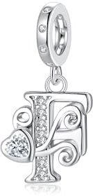 Letter Charms für Pandora Armbänder Silber Alphabet Initiale Charms F Bead Anhänger Schmuck Geschenk für Frauen Mädchen