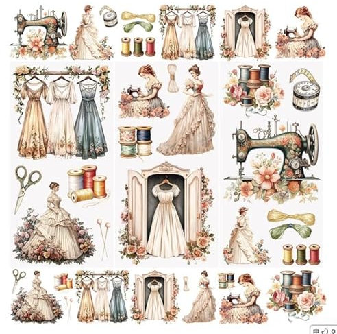 WANDIC 3 Bogen Rub on Transfer Stickers, Vintage Aufkleber Wand mit Kleiderschrank Muster, Wasserdicht, Handarbeiten, Möbel, DIY Kunsthandwerk, Dekorieren für Fotoalbum und Scrapbook, 15 x 30 cm