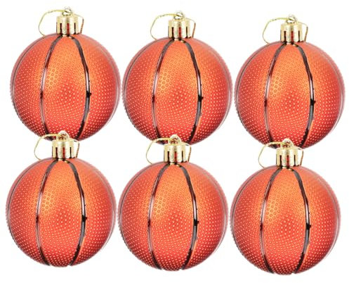 Alipis Weihnachtskugeln 6 Stück Sportball Ornamente Aus Leichtem Kunststoff Mit Aufhängeloch Für Weihnachtsbaum Party Dekoration
