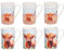 Set of 6 Highland Cow Print New Bone China Coffee Mugs - 9 Ounce 280ml Tea Coffee Cups Latte Cappuccino Hot Chocolate Drinks Afternoon Tea - Home Kitchen Work Office Mug Set
