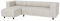 S-Style Möbel Ecksofa Eckcouch Sofa Couch 4 Sitzer L Form Freistehend Cord Stoff Kratzfest Links Viggo Beige
