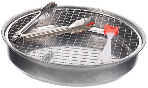 Toddmomy Einweggrill Tragbar Holzkohlegrill Mini Bbq Outdoor Grill Kocher Set Mit Stahlgehäuse Großem Und Draht Für Camping Wandern Picknick