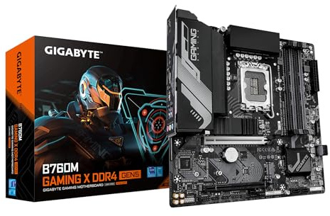 GIGABYTE B760M GAMING X DDR4 GEN5 Scheda Madre – Supporta processori Intel Core di 14a generazione, VRM a 8+1+1 fasi, fino a 3200 MHz DDR4, 2 x M.2 PCIe 4.0, LAN 2.5 GbE, USB 3.2 Gen 1