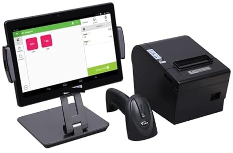 10-Zoll-POS-Kassensystem mit Tablet, Halterung, Drucker und Scanner for e Point-of-Sale mit Software Kassenausstattung