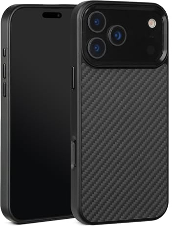 Kevlar Aramid Fiber Phone Case for iPhone 13 Pro Max, Aluminum Camera Protection Frame, All-Inclusive Magnetic Charging Anti-Fall Protective Phone Case for MagSafe (Black)