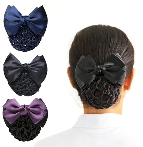 COYUN Haarnetz Dutt, 3er-Set Haarnetze, Haarknotennetz,Haarnetze zum Stylen, Geknotete Haarnetzes, für Haarknoten, Haarbänder, für Mädchen