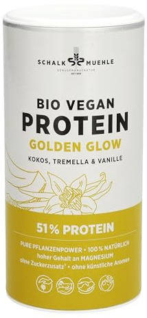 Schalk Mühle 200 g GOLDEN GLOW Bio Vegan High Protein Mix mit Kokos, Tremella & Vanille