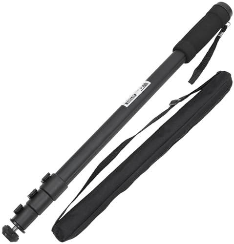 YOSADIER Monopode Charge Maximale 3kg en Alliage D'aluminium Léger et Extensible Portable Noir pour Appareil Photo Numérique Support pour Photographie en Extérieur
