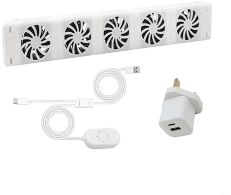 Risveglio Amplificateur de ventilateur de radiateur intelligent avec thermostat automatique, extension de chauffage silencieuse 50 CFM, pour une répartition homogène de la chaleur, blanc