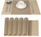 Fontic Platzdeckchen Rutschfest Abwaschbar Tischmatten PVC Abgrifffeste Hitzebeständig Tischsets, Platz-Matten für küche, 6er Set Platzsets 30x45cm