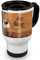 printplanet® Thermobecher weiß mit Namen personalisiert - Motiv Kaffeebohnen individuell gestalten - Coffee to Go Becher, Thermo-Tasse
