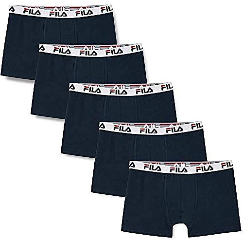FILA Herren 5-Pack Urban Boxer Fu5016 Boxershorts, Blau (Navy 321), L (5er Pack)