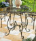 Dekoleidenschaft Bistrotisch „Flair“ rund aus Metall in Antikoptik, Vintage Balkon & Gartentisch, Retro Beistelltisch