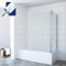 AQUABATOS® 80 x 75 x 140 cm Eck Duschtrennwand Badewannenaufsatz mit Seitenwand Duschabtrennung für Badewanne aus 5mm ESG Sicherheitsglas Nano Beschichtung