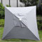 JFBUCF Parasol de jardín, 4 huesos, 2 x 2 m, parasol rectangular de tela para exteriores, playa y mercado gris