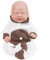 Vollence 36 cm Bambola Completamente in Silicone, Che Dorme, Non Bambola in Vinile, Occhi Chiusi realistica Reborn, Bambino Neonato Sensazione Vera - Ragazza