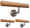 TIBU Handlauf Holz Buche Ø 35 mm Geländer Treppe 0,3m - 5m, Länge 320 cm und Enden Radius gefräst