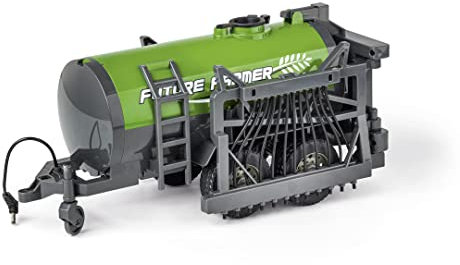 Carson 500907663 1:16 Tankwagen für ferngesteuerten Traktor grün - Ferngesteuertes Fahrzeug, RC Traktor, Zubehör für ferngesteuerte Traktoren, Traktoranhänger
