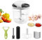 UptVin Hachoir Manuel 900 ml, Coupe Oignon Manuel, Mini Hachoir Manuel 5 Lames en acier inoxydable, Mixeur Manuel, pour Oignon, Ail, Viande, Légumes, Fruit