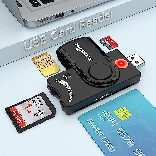 Lector USB 4 en 1 Para SIM, SD, TF y DNI Smart Card - Plug & Play, Compatible Con Windows, Mac OS, Android