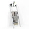 COSTWAY Scaffale di Stoccaggio in Legno di Pino, Porta Asciugamani a 4 Livelli per Bagno, Porta Salviette, Multiuso per Bagno Soggiorno (Bianco, 51 x 8 x 137 cm)