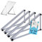 TTL Energy Solarmodul Halterung Alu 71 cm 28“ 4er Set 2 Paar - 0-90° Winkel einstellbar Montage & Befestigungs Set für Flachdach Aufständerung Balkonkraftwerk Solarpanel auf Balkon Garage Wand
