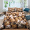 MEFESE 3D-Chipmunk-Bettwäsche-Set,Tier-Chipmunks-Bettbezug,3-teiliges Set,ultraweiches Mikrofaser-Bettbezug-Set,Kinder- und Jungenbett-Set,King-Size-Bett