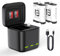 TELESIN 2 Pack Enduro Battery with Charger for Go Pro 13, Long-Lasting Large Capacity Like Original Enduro Batteries Support Fast Charging for Go Pro Hero 13 Action Camera Charger Accessories